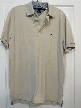 TOMMY HILFIGER classic short-sleeved polo shirt - light tan - Men's / UnisexS